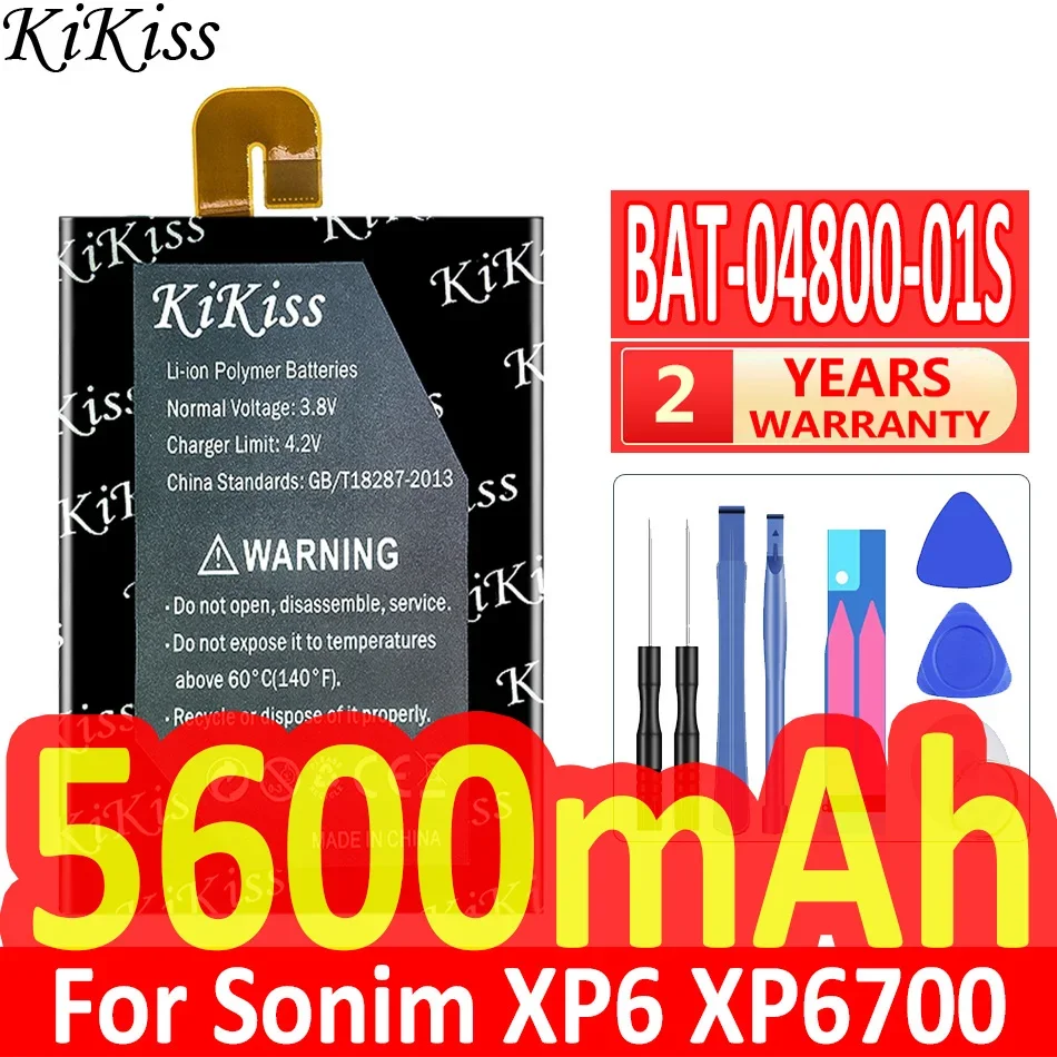 5600Mah Kikiss Potente Batteria Bat-04800-01S Per Sonim Xp6 Xp6700 Xp7 Xp7700 Xp7S