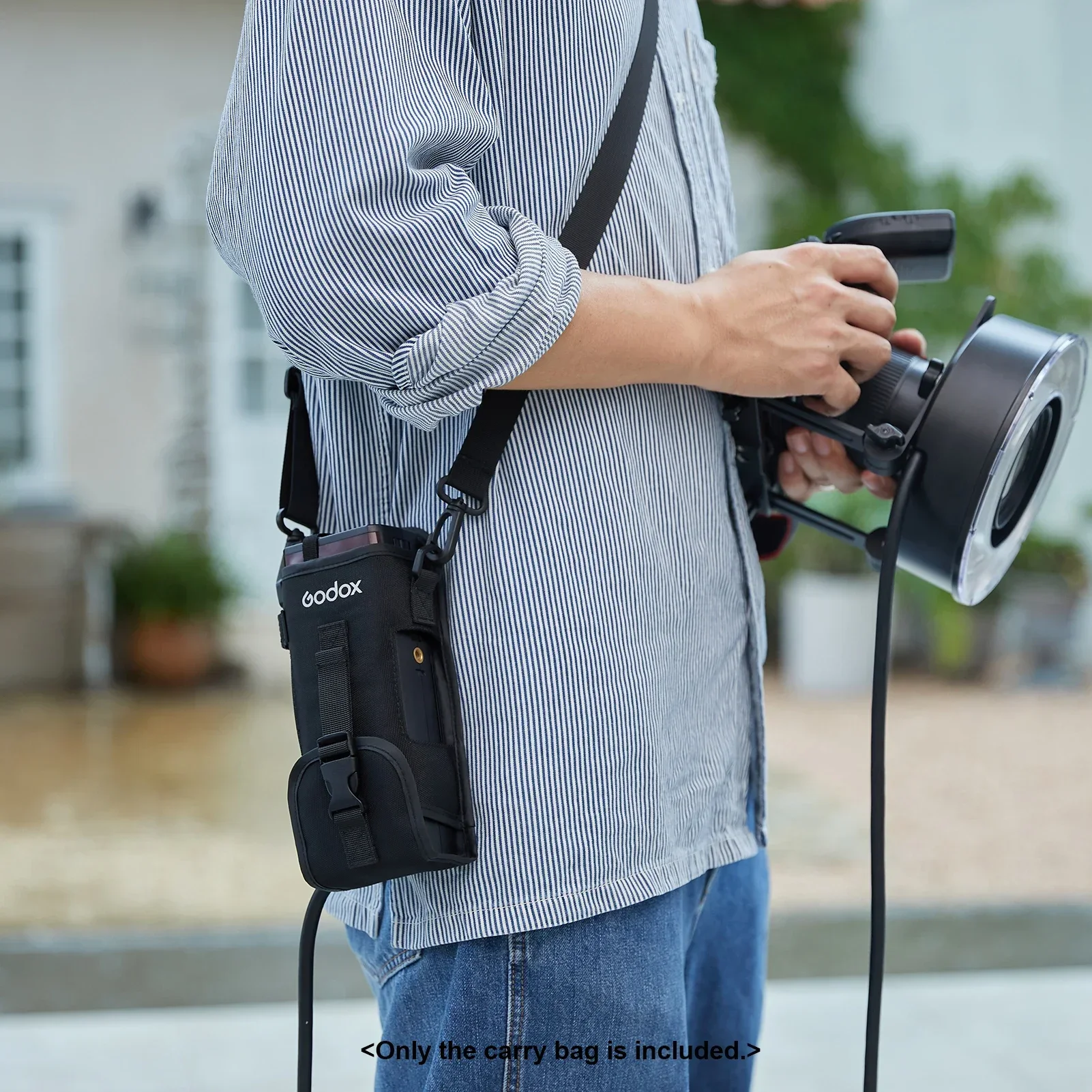 Flash Protective Case 1/2PCS Godox CB-57 Portable Carry Bag with Adjustable Shoulder Strap for Godox AD200/ AD200Pro Flash