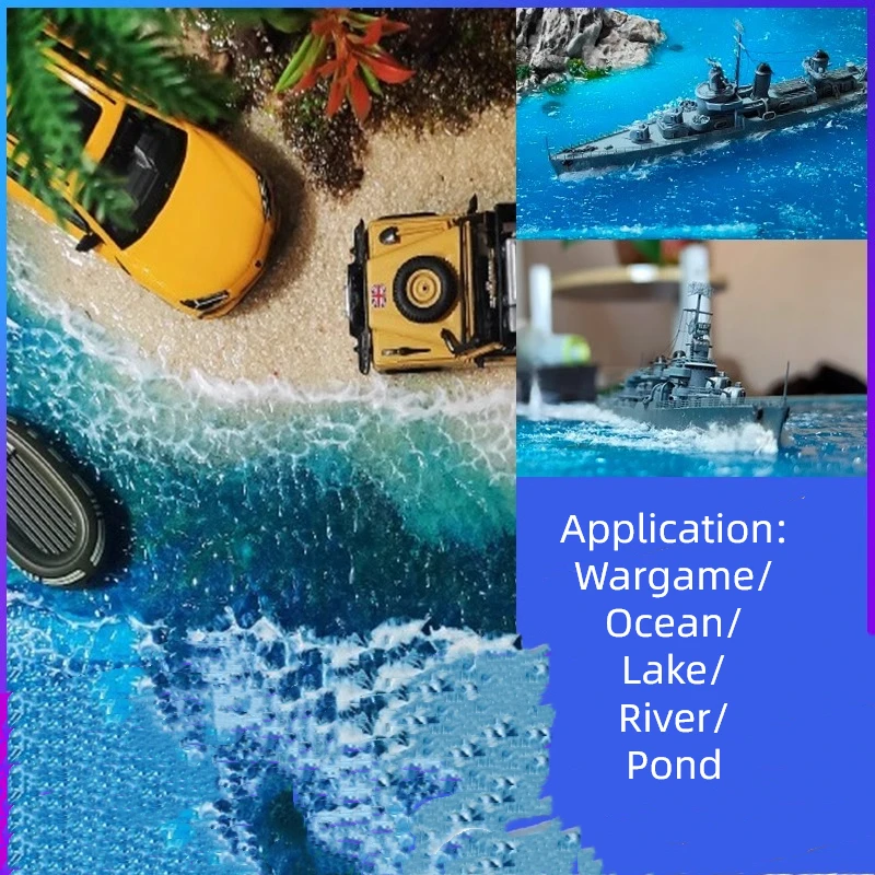 50ml/150ml/200ml Waterscape Cream Paste Simulation Water Effect Making Material Lake Ocean Pond River Waterfall Diorama Scenery 2