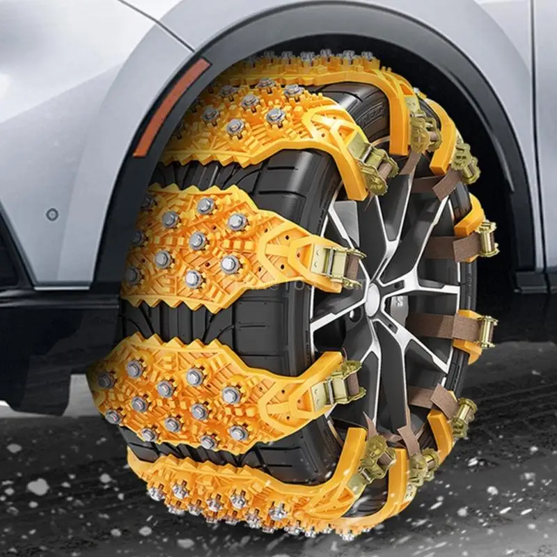 Car Emergency Snow Chains Easy to Install Tire Chain Versatile Automotive Snow Chain for Enhances Traction & Safety