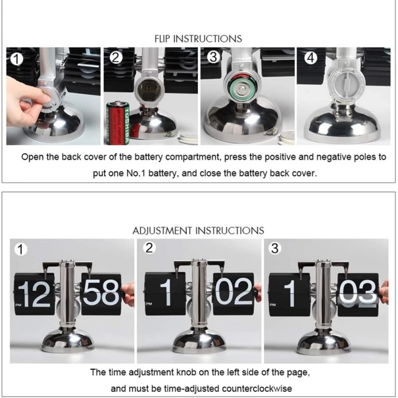 Vintage Flip Page Clock Automatic Page Turning Quartz Time Clocks Decor for Home Bedroom Office Desktop Decoration digital clock weather clock lcd digital clock digital desk clock digital table clock mini desk clock mini weather clock flipping clock retro desk clock retro telephone alarm clock