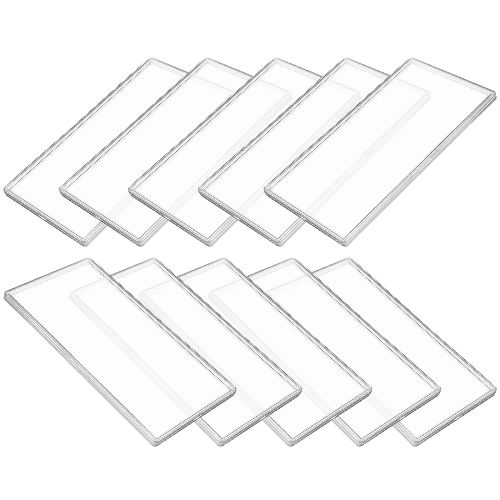 10Pcs 투명 지폐 케이스 프리미엄 플라스틱 주최자 지폐 수집용 투명 머니 홀더 통화 보호