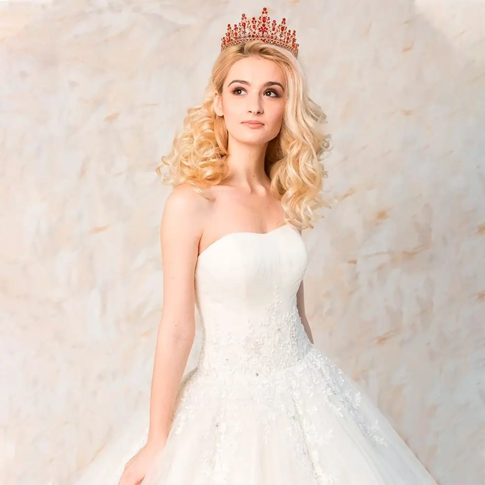

Fashion Birthday Party Rhinestone Headdress Wedding Bridal Headpiece Princess Headbands Crystal Crowns Crystal Tiaras