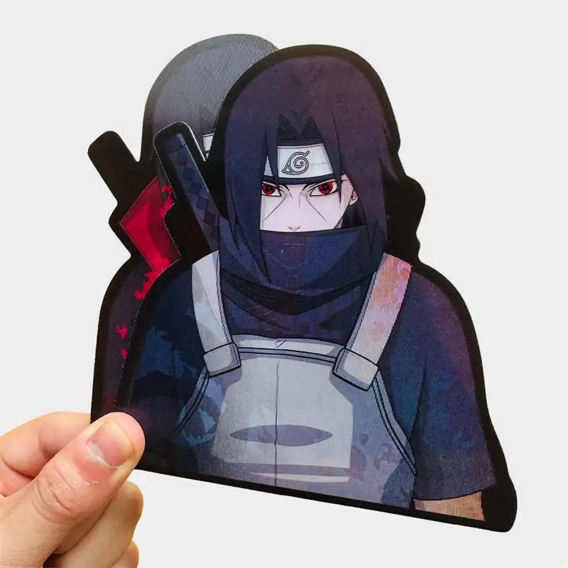 애니메이션 나루토 스티커 3D 그라디언트 Uchiha Itachi 모션 스티커 크리 에이 티브 자동차 스티커 노트북 수하물 방수 데칼 장난감