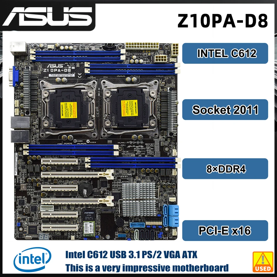 ASUS - ASUS   Z10PE-D8 / E5-2603 v3×2 ASUS Announces the Z10PE-D8 WS Dual-Socket Motherboard