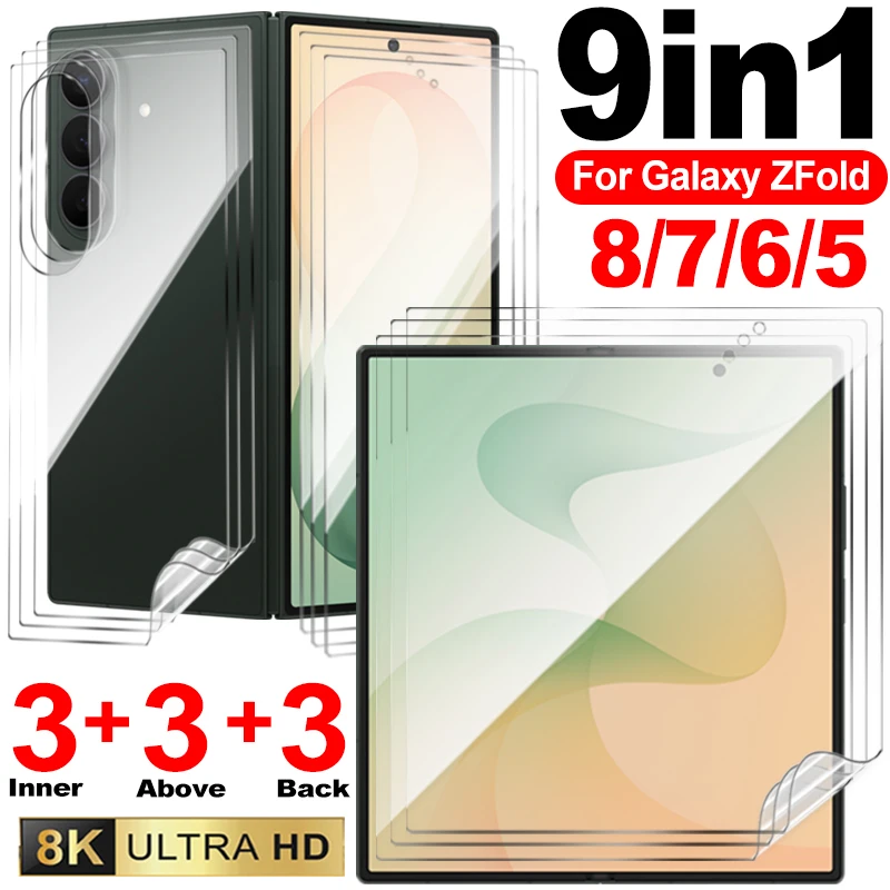 Premium Hydrogel Film Cover for Front and Back Screens - Enhanced Protective Film for Foldable Devices