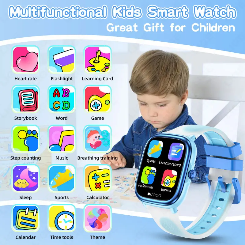 LIGE Children Boys Girls Present Smart Watch Ftiness Tracker Bluetooth Call SmartWatch Men Women Pedometer Waterproof Kids Watch