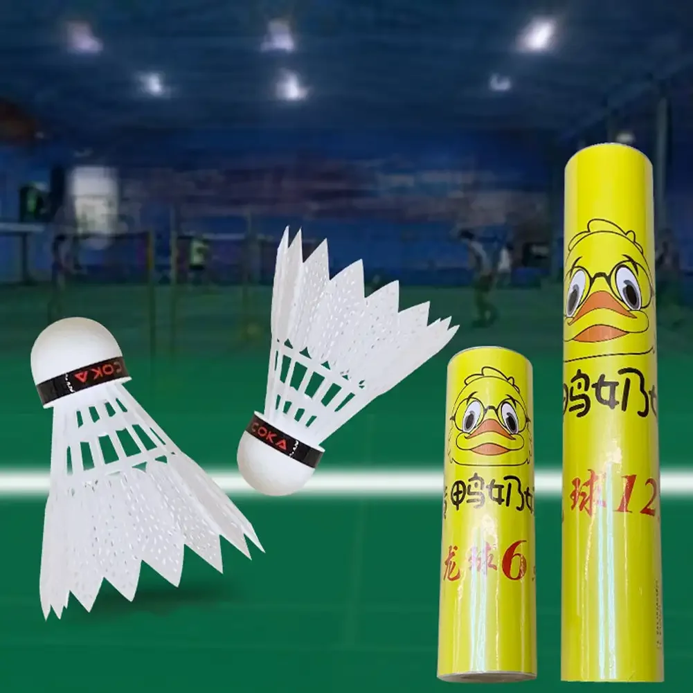 White Badminton Balls Portable Badminton Travel Out Products Sport Training Nylon Shuttlecock Outdoor Supplies 3/6/12Pcs