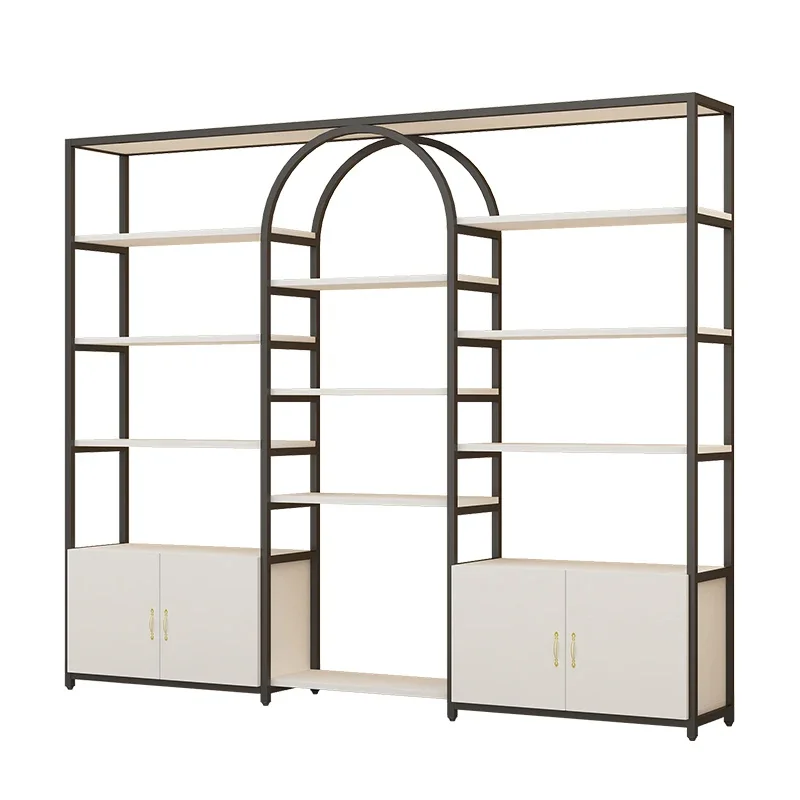 Beauty salon display cabinet Nail polish glue display rack Cosmetics multi-layer shelves with lights Commercial display 5