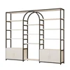 Beauty salon display cabinet Nail polish glue display rack Cosmetics multi-layer shelves with lights Commercial display 5