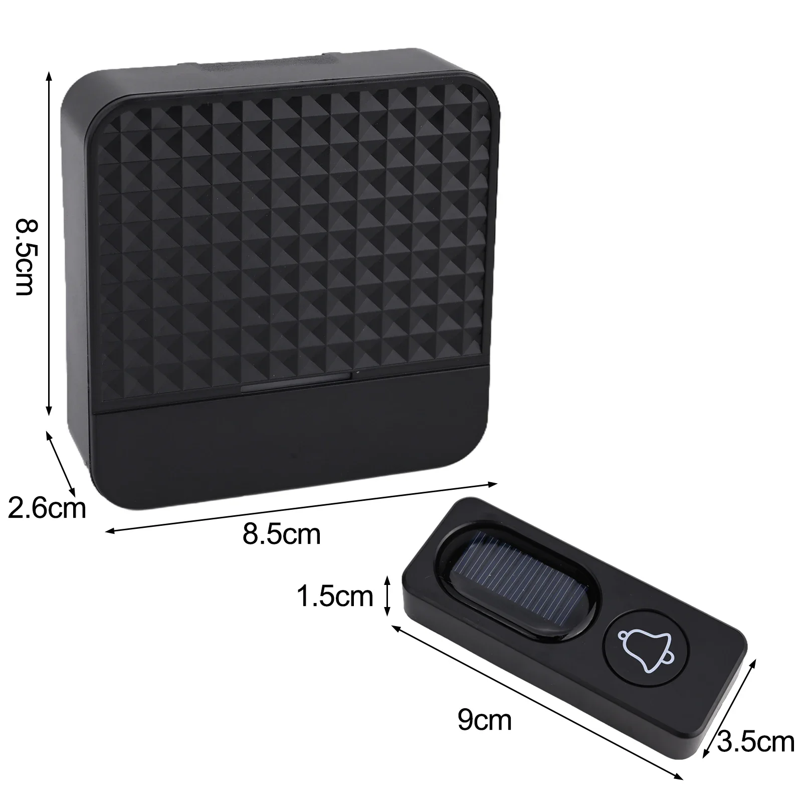 Solar Music Doorbell Solar Powered Wireless Smart Doorbell Long Distance Villa Music Home Improvement Hardware