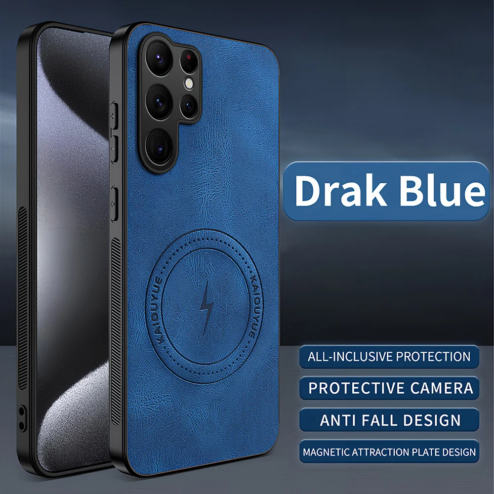 Magnetic PU Leather Shockproof Phone Case - Enhanced Protection Cover