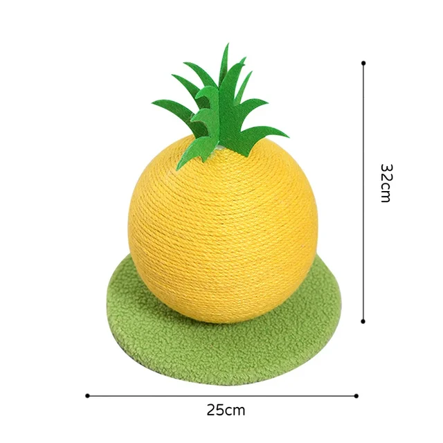 Cat Scratching Ball Toy Pineapple and Orange Cat Climbing Frame Grinding Paws Toys Kitten Scratcher for Pet Furniture Supplies 5