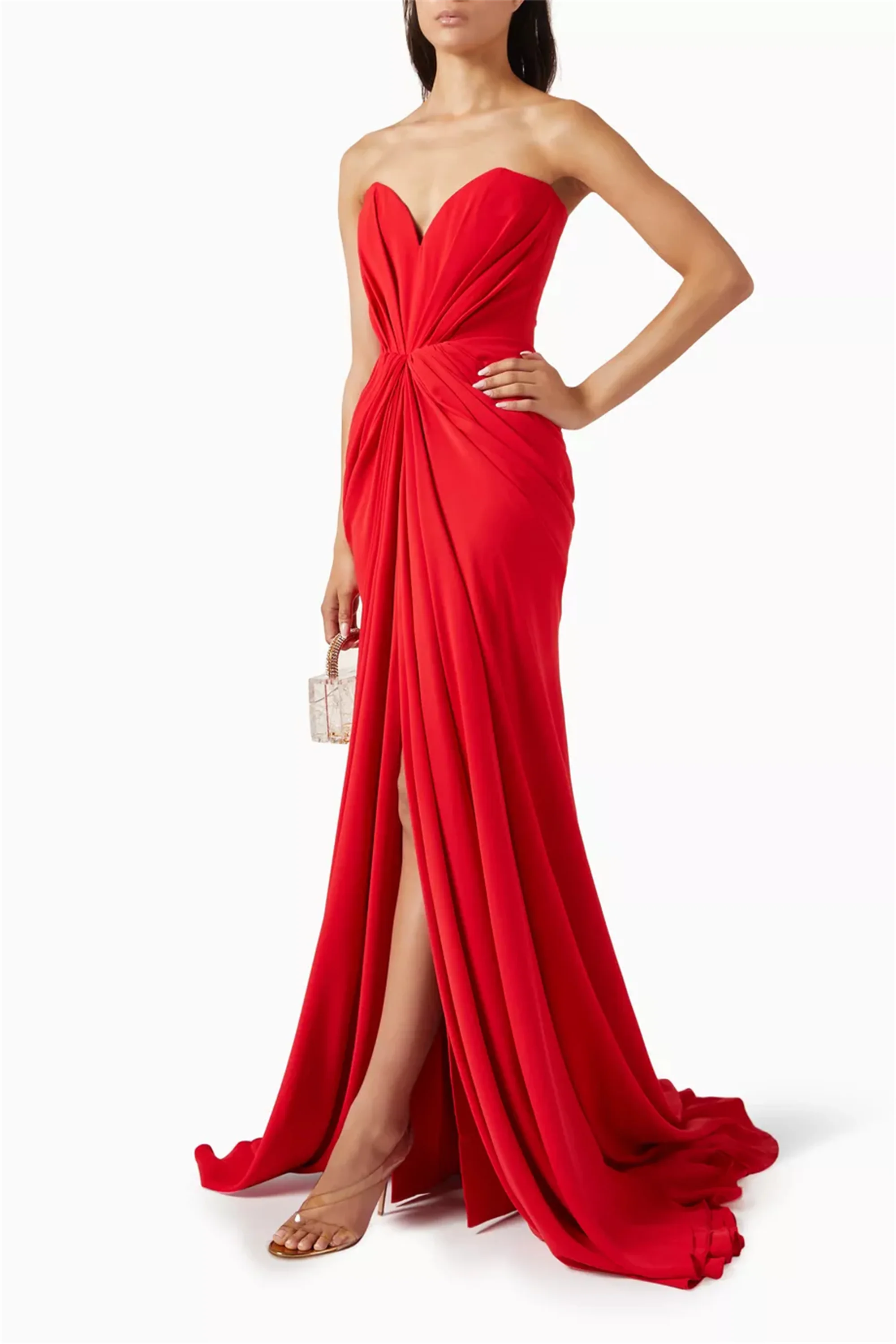 Said Arabia Formal Evening Dress Classic A-Line Long Wedding Guest Dress Strapless Woman Ceremony Dress EVON BRIDAL Customized 2