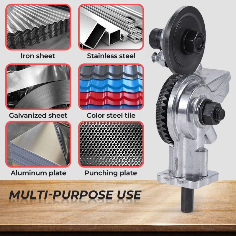 Electric Drill Plate Cutter Metal Sheet Cutter Free Cutting Tool Nibbler Sheet Metal Cut Plate Punch Scissors Tool 0.8m Iron Tin 4