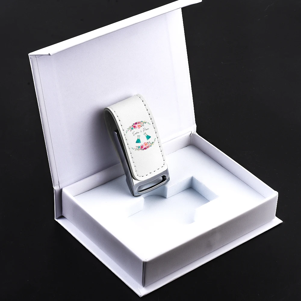 Impressão a Cores Usb 2.0 Flash Drive Logotipo Personalizado Pen Drives de Couro Memory Stick de Capacidade Real Disco u 128 gb 32gb 64gb - Imagem 6