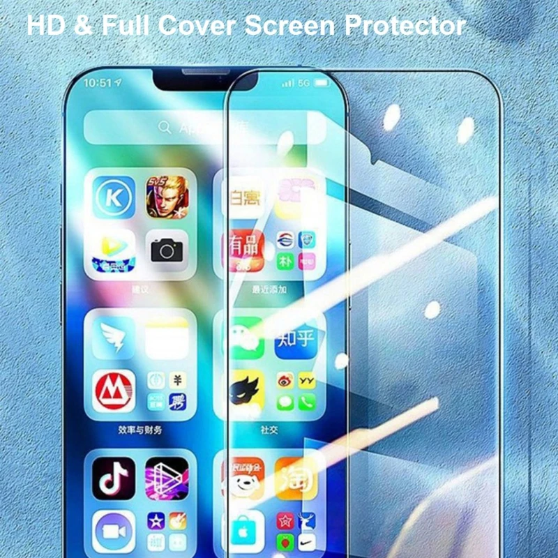 2-Pack Transparent Tempered Glass Screen Protector with Installation Dust Removal Kit