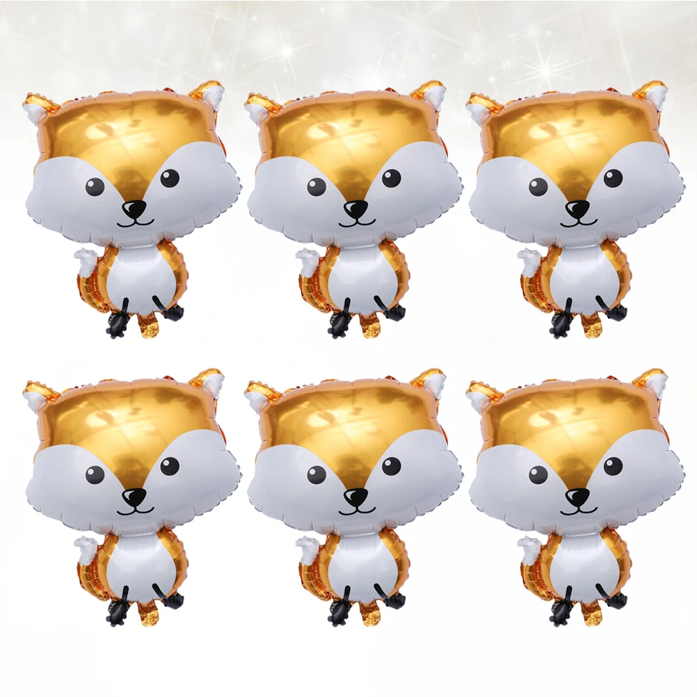 

6 Pcs Balloons Party for Decoration Animal Squirrel Aluminum Foil Cartoon Child