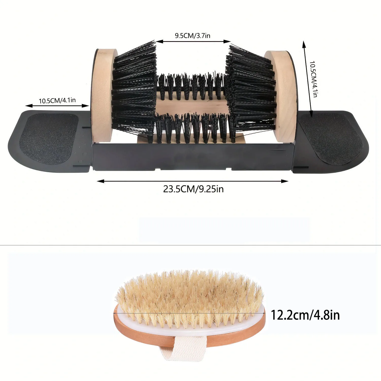 Outdoor Shoe Brush, Indoor and Outdoor Courtyard Shoe Polisher set, Mud and Snow Removal Brush Set