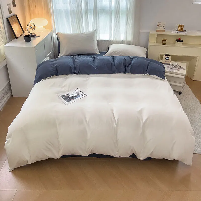

Nordic Soft Bedding Sets Bedroom Single Double Comforter Flat Sheet Duvet Cover Pillowcase Bedspreads for Queen King Size Bed