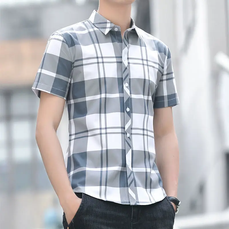 Рубашка E57 мужская с коротким рукавом