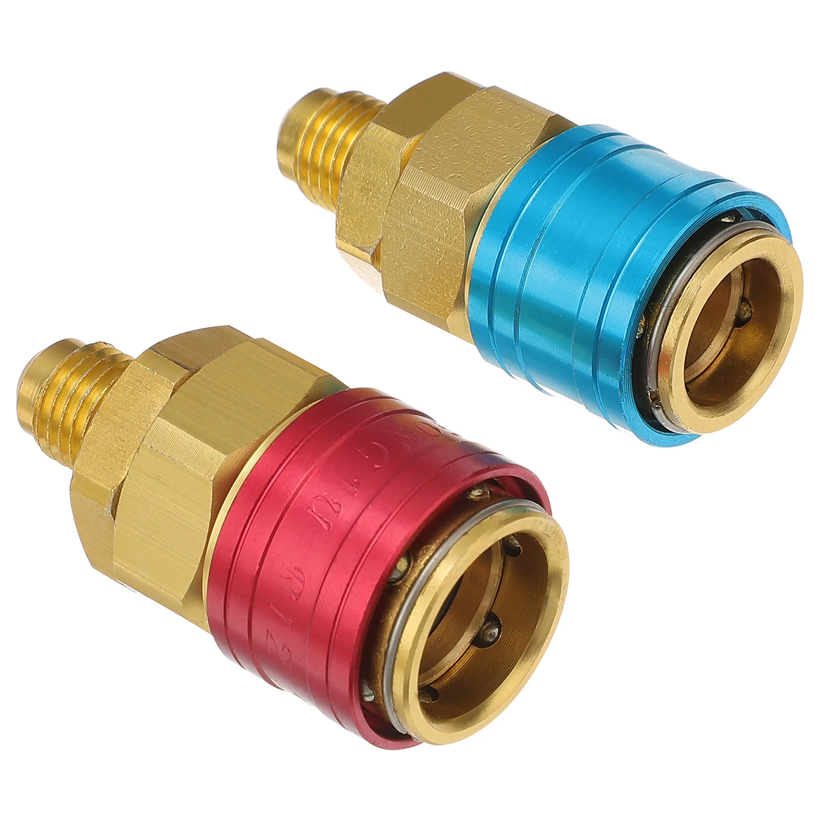 

Freon R134A Auto Car Quick Coupler Connector Brass Adapter Air Conditioning Refrigerant Adjustable AC Manifold Gauge A20