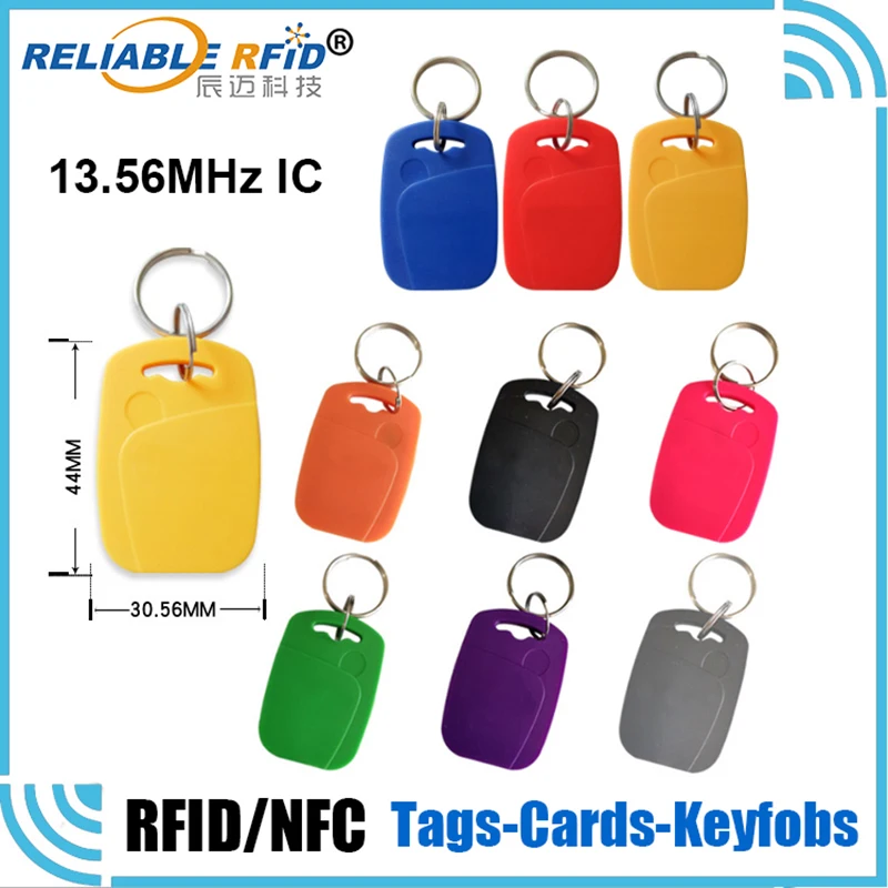 50pcs IC+ID UID Rewritable Composite Key Tags Keyfob Dual Chip Badge RFID  125KHZ T5577 EM4305+13.56MHZ Changeable Writable