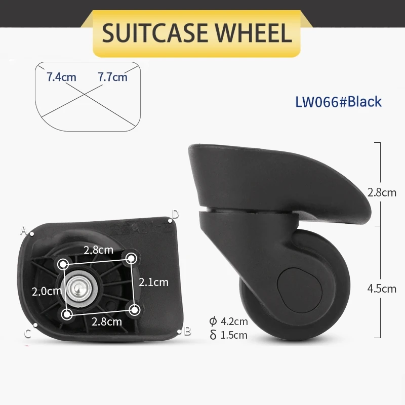 Luggage Carrying Wheel Password Box Luggage Sturdy Wheel Trolley Box Cloth Box Wear-resistant And Labor-saving Rubber Wheel