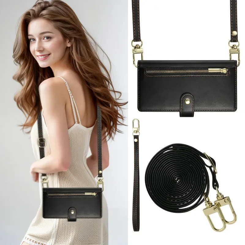 Luxury Zipper Leather Flip Case with Magnetic Closure