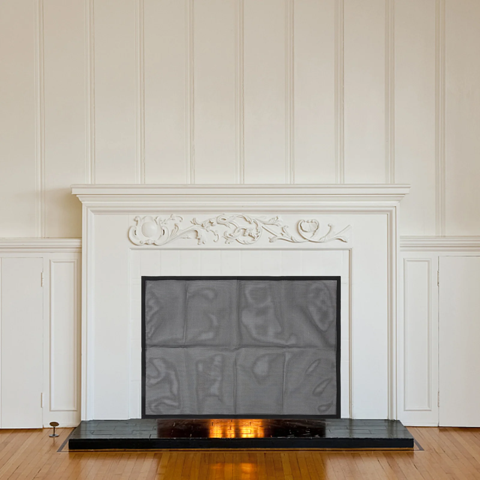 

1 Set Plastic Fireplace Screen Mesh Fireplace Curtain Screen Fireplace Accessory
