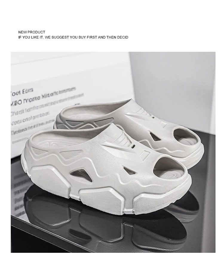 Outdoor-Sommer-Freizeitsandalen für Herren, flache Herren-Flip-Flops, leichte Strandschuhe, rutschfeste Badeschlappen für drinnen und draußen – Detail 23