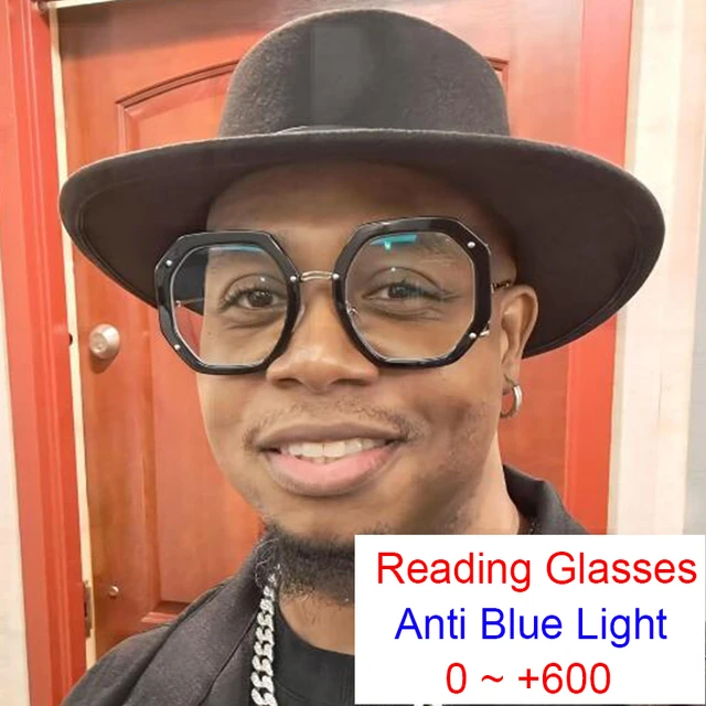 Square Vintage Reading Glasses  Big Frame Glasses Reading - Vintage Square  Anti Blue - Aliexpress