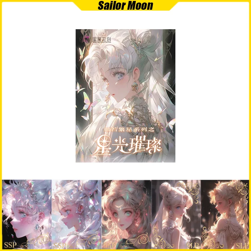 

XCWC Sailor Moon Cards Anime Figure Playing Cards Mistery Box Board Games Booster Box Toys Birthday Gifts for Boys and Girls