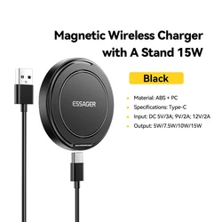 Caricatore Wireless Magnetico Universale con Supporto – Ricarica Veloce 15W
