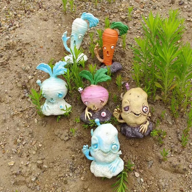 

New Halloween decorations fruit and vegetable zombie decorations garden home decoration resin crafts exquisite objects