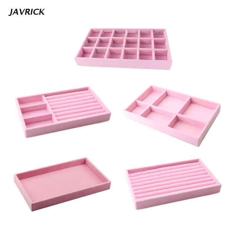 Bandeja Apilable Para Joyas De PU Blanca - Organizador De Anillos Y Pendientes, Para Uso Personal O Exhibición