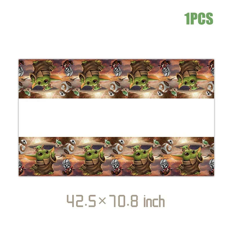 Yoda Birthday Party Decorations Paper Cup Plate Napkin Cake Topper Tablecloth Balloon Banner for Kids