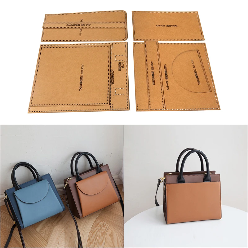 1Set Leather Craft Fashion Crossbody Bag Sewing Pattern Hard Kraft