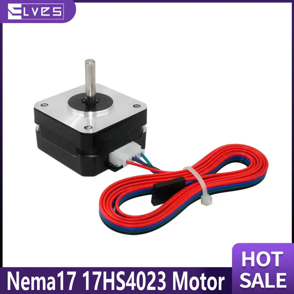 ELVES  3D Printer Parts Nema17 17HS4023 for Titan Extruder 4-Lead Nema 17 42 Motor 12V / 24V 3D Printer Motor