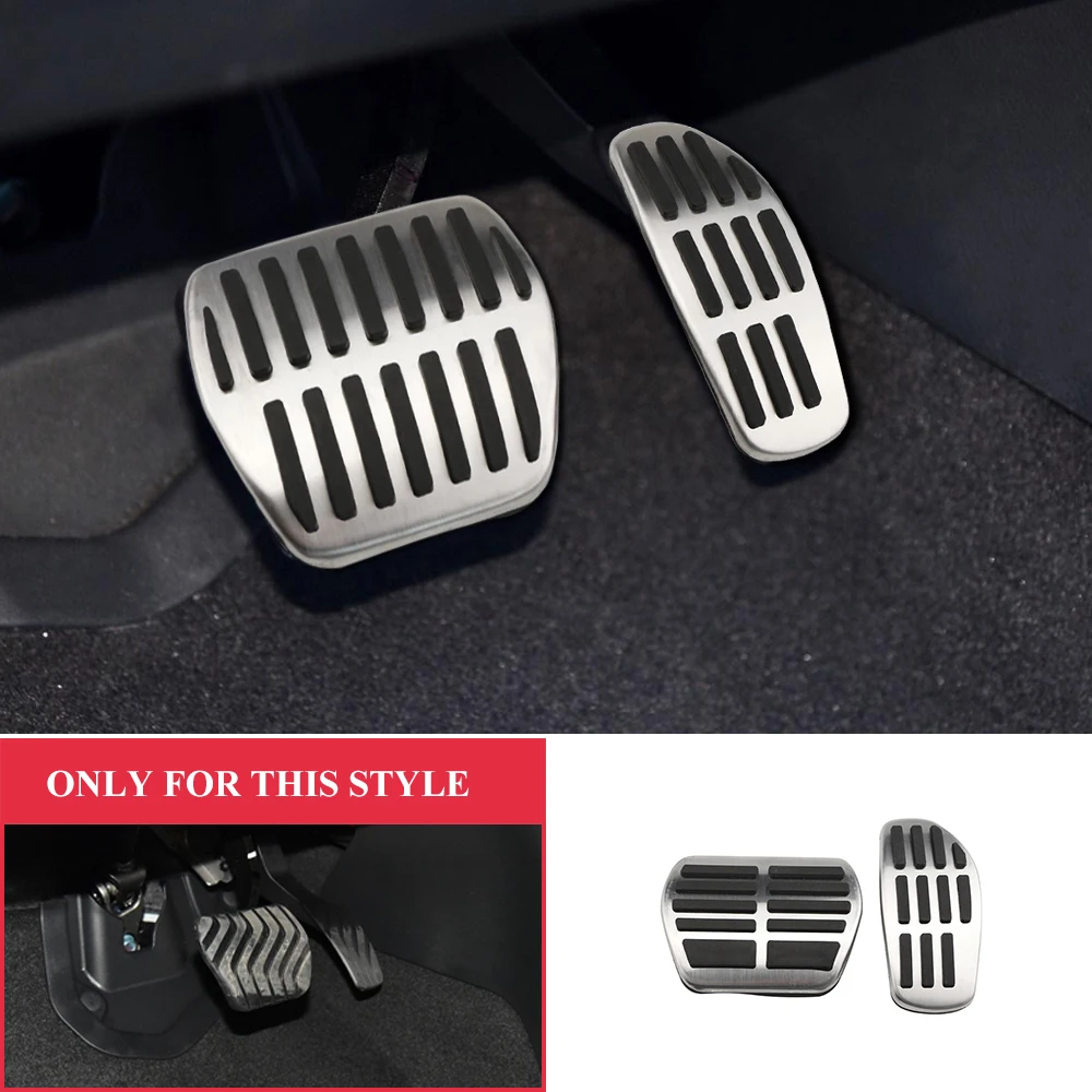 Kit Copri Pedali Auto Per Nissan Qashqai J11, Rogue T32 2014-2020 - In Alluminio E Gomma