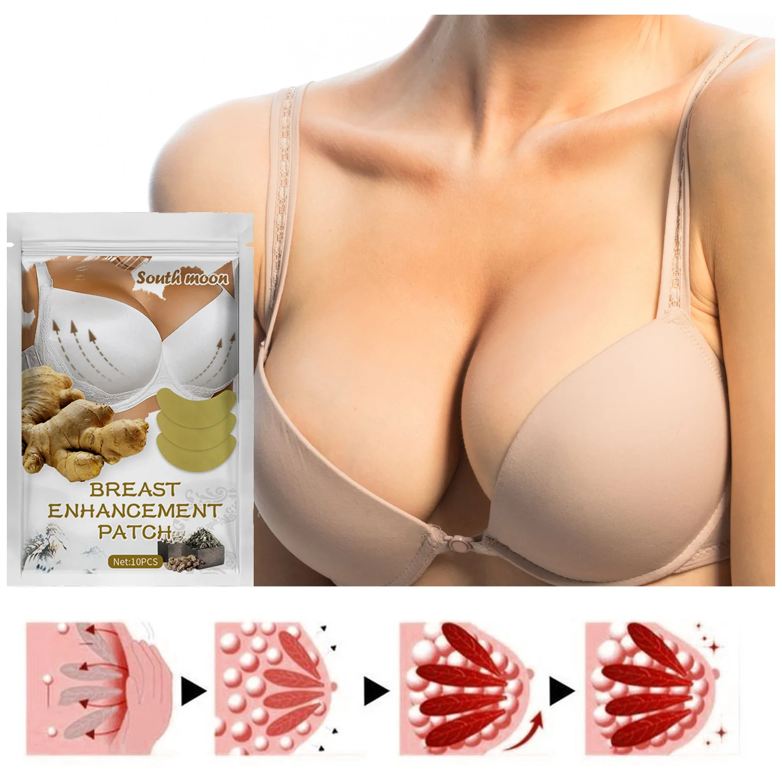 Breast Enhancement Plasters,ginger Bust Enhancement Patch, Breast