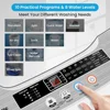 Portable Wash Machine, 17.8lbs Dryer Combo W Drain Pump, 10 Programs 8 Water Levels LED Display, 2.4 Cu.Ft Full Automatic Washer 3