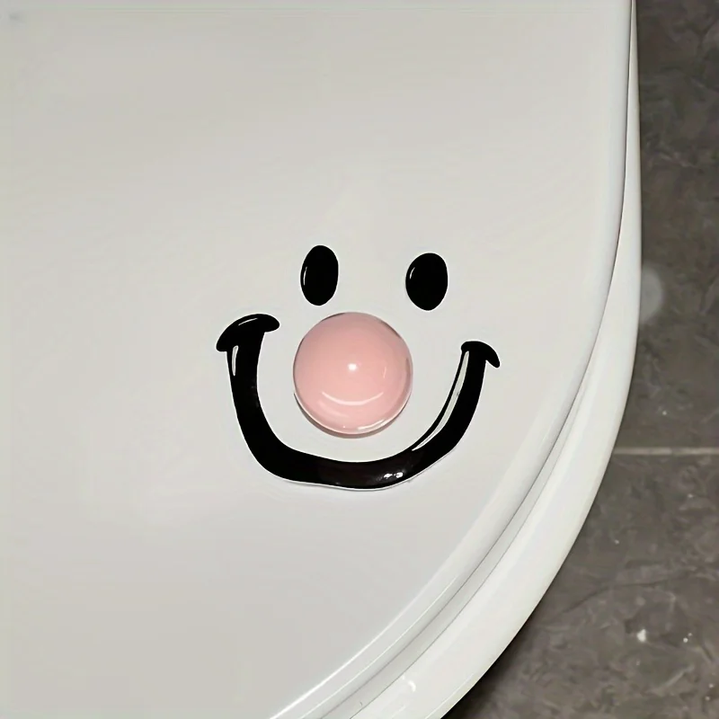 Toilet Lid Lifter toilet accessories Modern style dopamine smile ball circular battery free handheld bathroom toilet lid opener