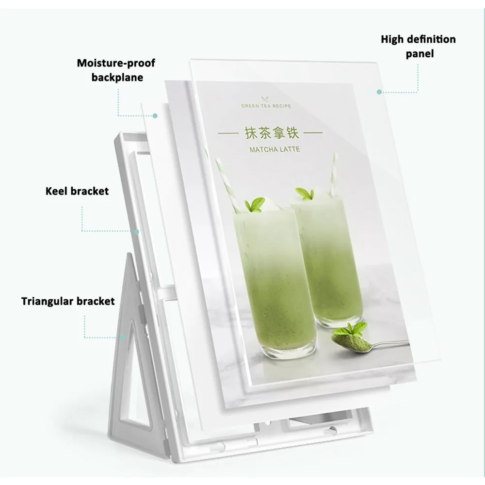 A3 A4 A5 Black White Horizontal /vertical use wall hanging/placed display plastic tabletop sign holder menu stand