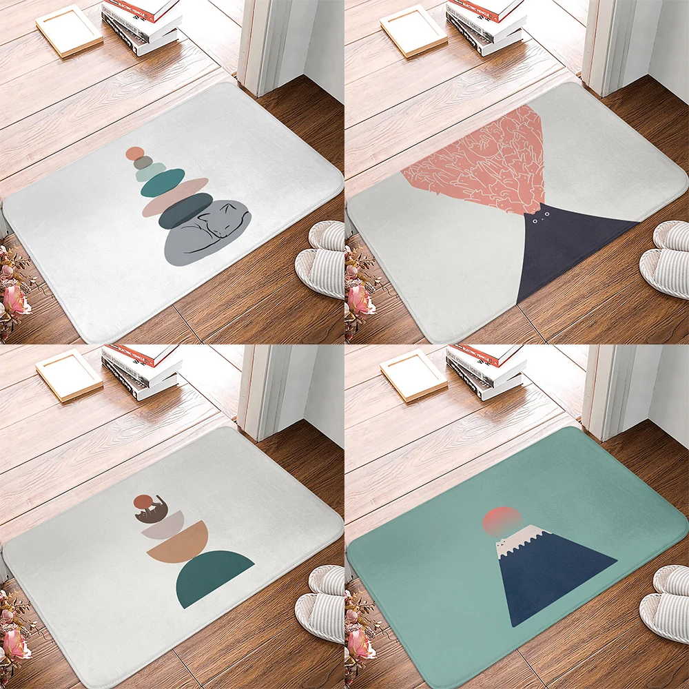 

Bath Mats Bathroom Area Rugs Shower Mats Geometric Home Decor Door Mats Kitchen Mats Bedroom Entrance Room Rugs