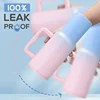 40oz Vacuum Thermos Cup Tumbler with Handle Lid Straw Stainless Steel Vacuum Mug Leak Proof Keep Cold Hot Travel Car Coffee Mug 3