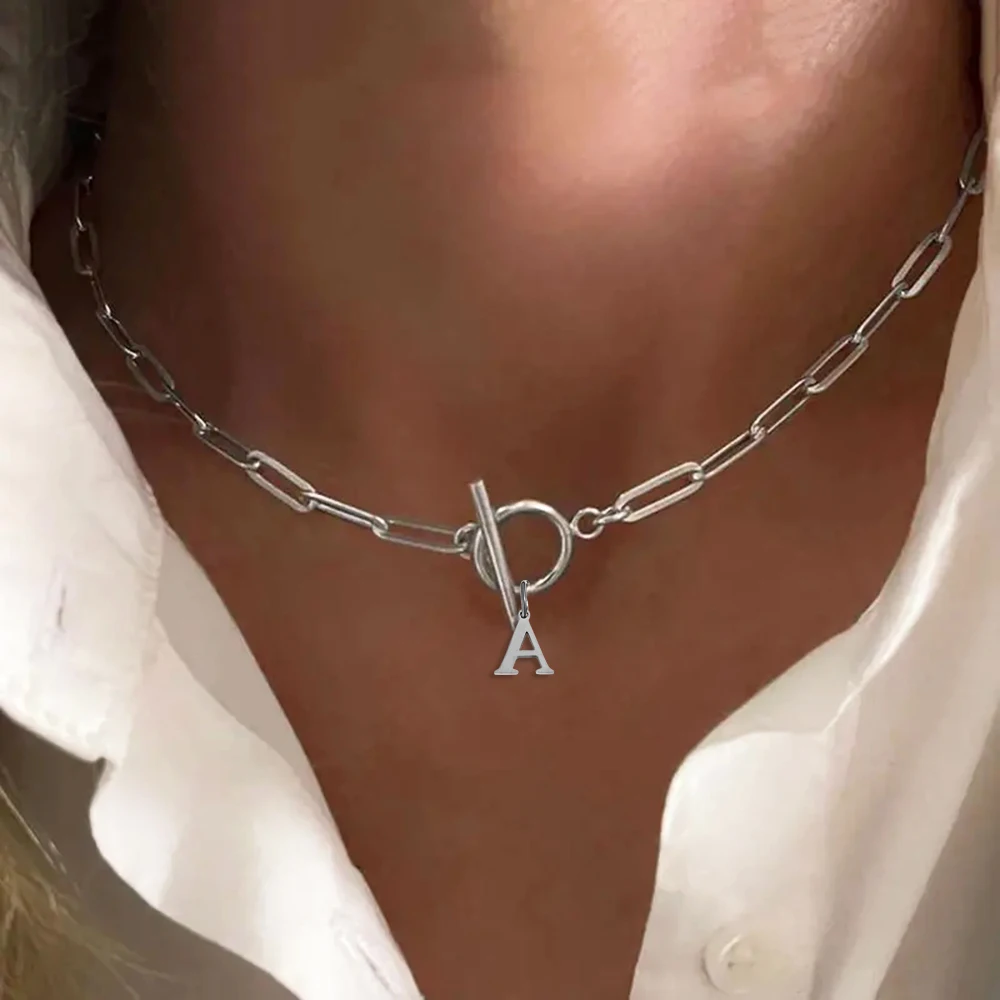 Initial necklace close-up