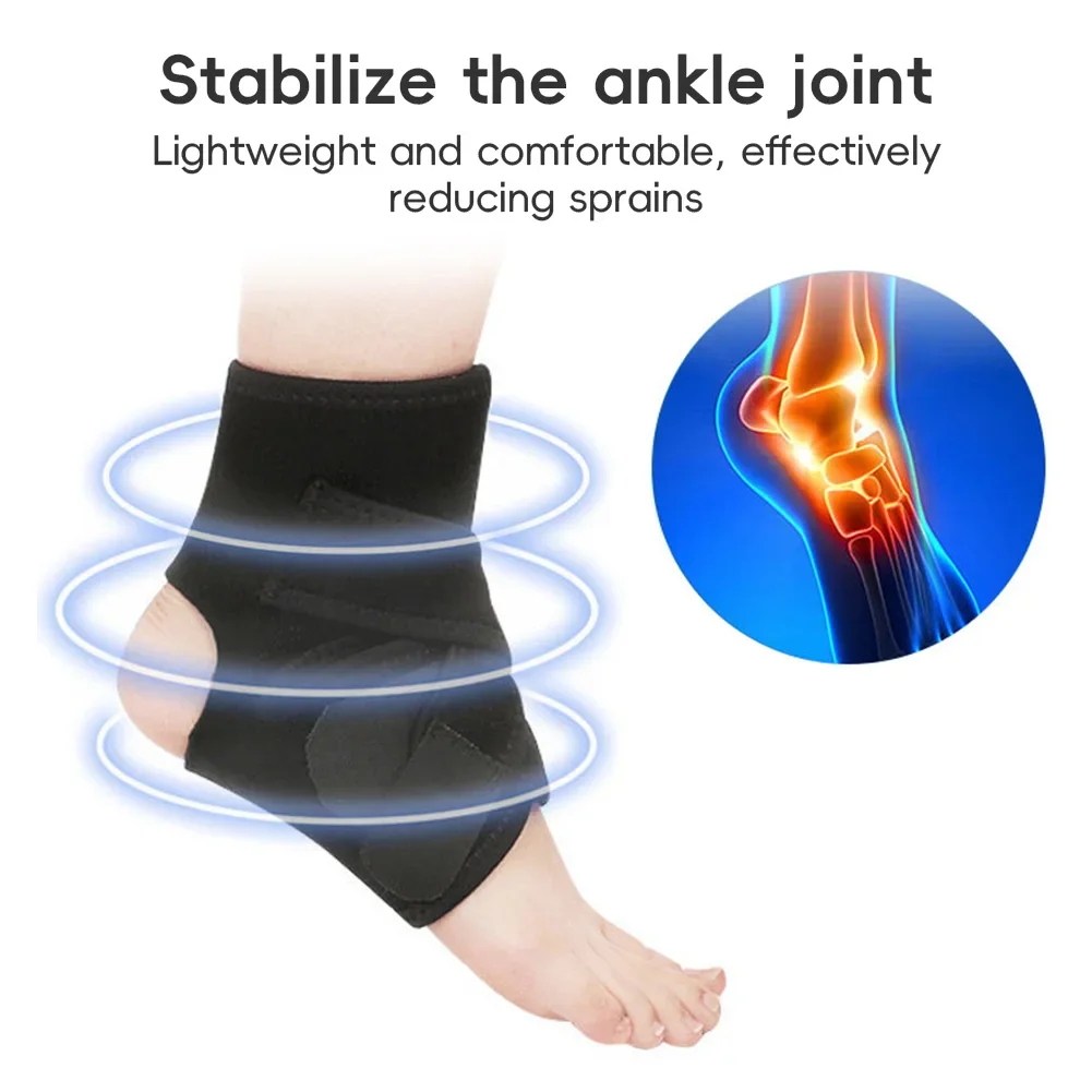 1Pc Adjustable Sports Ankle Support Bandage Ankle Brace Nylon Ankle Compression Support Gym Fitness Basketball Football Running