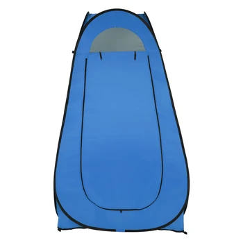 1-2 Person Portable Pop Up Toilet Shower Tent Changing Room Dressing Tent Camping Shelter Blue 2
