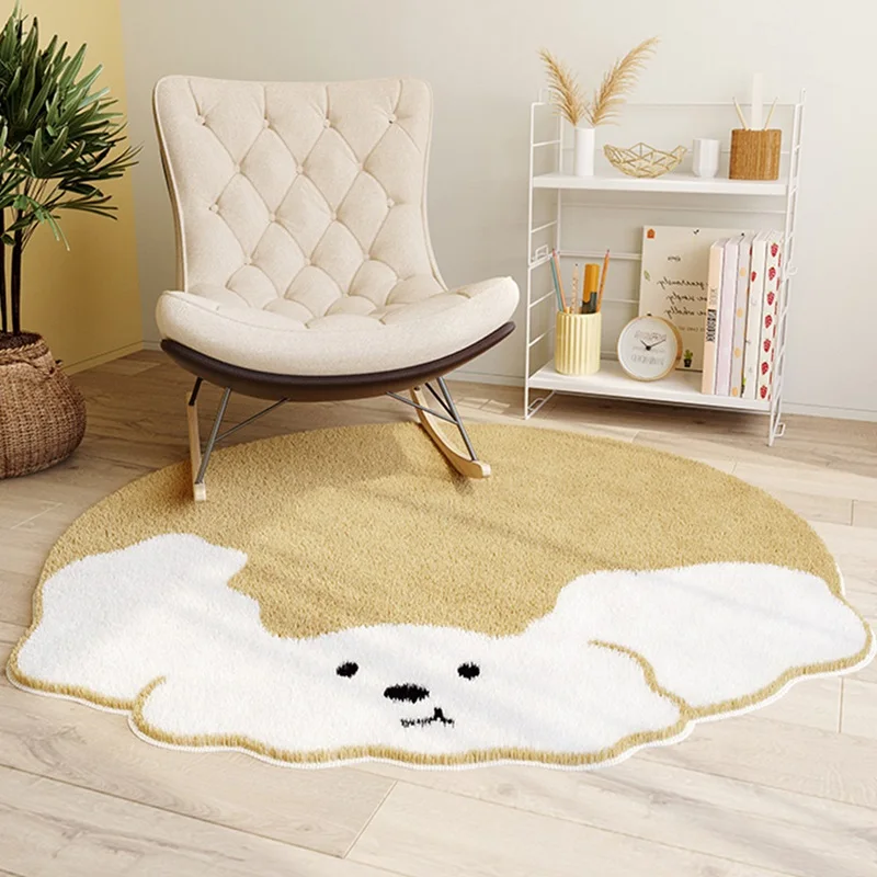 

7597 Chessboard Carpet Rectangular Rabbit Hair Soft Living Room Sofa Bedroom Non-Slip Floor Mat